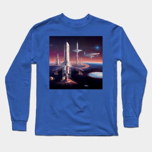 Interplanetary Spaceport Long Sleeve T-Shirt